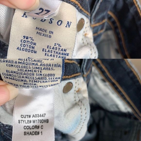 Hudson Jeans Bootcut Sz 27 Pocket Snap Back - Picture 8 of 9